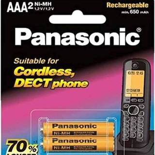 باتری شارژی پاناسونیک AAA ظرفیت 650mAh بسته 2 عددی